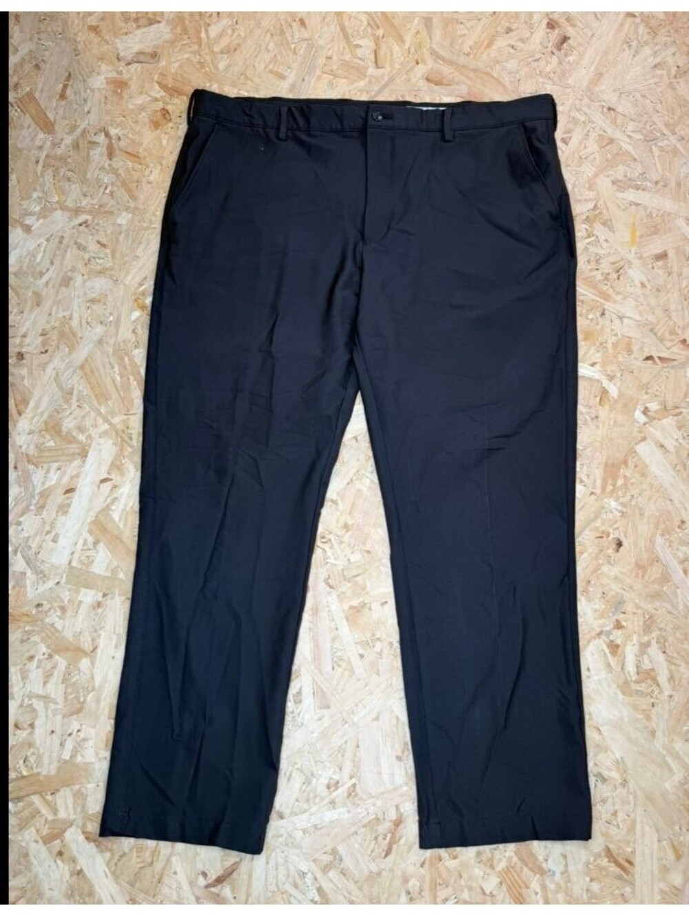 Greg Norman Mens Golf Pants 40x29 Black Polyester Spandex Stretch Flat Front